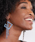 ფოტო #5 პროდუქტის I.N.C International Concepts Crystal Linear Drop Earrings, Created for Macy's