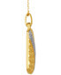 ფოტო #2 პროდუქტის Men's Diamond Nugget-Inspired Dog Tag 22" Pendant Necklace (1/5 ct. t.w.) in 18k Gold-Plated Sterling Silver