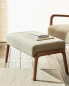 Фото #1 товара Ash wood and linen footrest stool