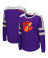 ფოტო #1 პროდუქტის Women's Purple Clemson Tigers Trey Dolman Long Sleeve T-shirt