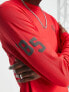 Jordan long sleeve t-shirt with back print logo in fire red