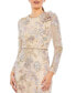 ფოტო #9 პროდუქტის Women's Embellished High Neck Long Sleeve Dress