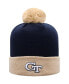 Фото #1 товара Men's Navy and Gold Georgia Tech Yellow Jackets Core 2-Tone Cuffed Knit Hat with Pom