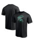 Фото #2 товара Men's Black Michigan State Spartans Team Midnight Mascot T-shirt