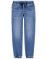 Kid Pull-On Knit Denim Pants 5