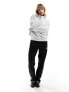 COLLUSION quarter zip sweatshirt in grey marl