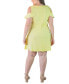 ფოტო #2 პროდუქტის Plus Size Ruffle Cold Shoulder A Line Dress