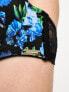 We Are We Wear floral printed micro balconette bra in black and blue