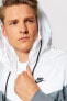 Фото #3 товара Спортивная олимпийка Nike Ветровка с капюшоном для мужчин бело-серая