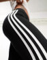 adidas Originals three stripe flared leggings in black