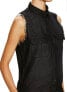 Фото #4 товара Etienne Marcel 155770 Women's Frayed Sleeveless Romper Black Sz. Large