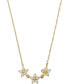 ფოტო #1 პროდუქტის Cubic Zirconia Linked Flower Pendant Necklace in 10k Gold