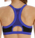 Josie by Natori Womens Racerback Sport Bra Black/ Royal Blue Size 32B/C