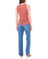 ფოტო #4 პროდუქტის Women's Paisley Crewneck Split Back Keyhole Tank Top