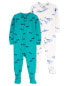 Фото #1 товара Baby 2-Pack PurelySoft 1-Piece Footie Pajamas 24M