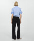 ფოტო #2 პროდუქტის Women's Straight Pleated Jeans