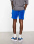 ASOS DESIGN slim shorts in blue soft towelling