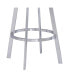 Фото #8 товара Saturn 26" Counter Height Swivel Gray Artificial leather and Brushed Stainless Steel Bar Stool