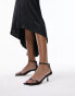 Topshop Imogen two part mid heel sandal in black