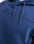 Фото #4 товара Hollister relaxed fit hoodie with embroidered chest logo in blue