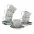 Фото #1 товара Набор посуды из 6 чайных чашек с блюдом Versa Nomma Из фарфора 9 х 14 х 14 см 10,5 х 8 х 6 см 14 х 14 х 2 см