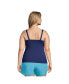 Plus Size G-Cup Chlorine Resistant Square Neck Underwire Tankini Swimsuit Top