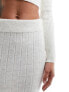 Фото #7 товара Miss Selfridge chunky rib knit skirt in cream