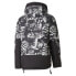 Фото #2 товара Puma Nemen X Storm Down Graphic FullZip Jacket Mens Black, White Casual Athletic