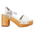 Фото #1 товара Corkys Country Club Wood Platform Womens White Casual Sandals 81-0014-WHTE