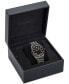 ფოტო #4 პროდუქტის Men's Swiss Black Ion Plated Stainless Steel Bracelet Watch 42mm