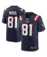 Men's Randy Moss Navy New England Patriots Game Retired Player Jersey