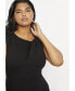 Фото #3 товара Plus Size Twisted Shoulder Sheath Dress