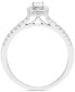 ფოტო #3 პროდუქტის Diamond Princess Halo Engagement Ring (1/2 ct. t.w.) in 14k White Gold