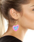 ფოტო #3 პროდუქტის Faux Stone Dolphin Heart Dangle Earrings