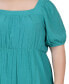 Фото #3 товара Plus Size Short Sleeve Tiered Midi Dress