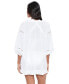 Фото #2 товара Women's Cotton Embroidered Dress Cover-Up
