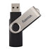 Фото #10 товара Hama Rotate 128GB USB 2.0, 128 GB, USB Type-A, 2.0, 6 MB/s, Swivel, Black, Silver