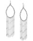 Silver-Tone Beaded Pear-Shape & Fringe Statement Earrings, Created for Macy's