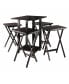 Sophia 5-Piece Wood Drop Leaf Top Snack Table Set