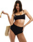 Фото #8 товара ASOS DESIGN mix and match ultra smoothing high waist bikini bottom in black