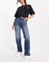 Weekday Rowe Extra high waist straight leg jeans in vintage blue