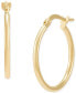 ფოტო #6 პროდუქტის 2-Pc. Set Polished & Twist Style Small Hoop Earrings in 10k Gold