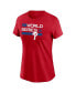 Фото #3 товара Women's Red Philadelphia Phillies 2022 World Series Authentic Collection Dugout T-shirt