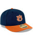ფოტო #4 პროდუქტის Men's Navy, Orange Auburn Tigers Basic Low Profile 59Fifty Fitted Hat