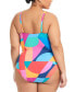 Фото #2 товара Plus Size Ruched One-Piece Swimsuit