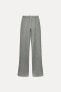 FADED-EFFECT INTERLOCK FLARED TROUSERS