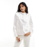 Фото #1 товара ASOS DESIGN high neck cowl long sleeve top in ivory