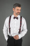 Фото #2 товара Men's Kincade Red Blackwatch Plaid Silk Bow Tie