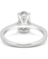 ფოტო #6 პროდუქტის Moissanite Oval Engagement Ring (2-1/2 ct. t.w. DEW) in 14k White Gold or 14k Yellow Gold