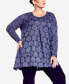 ფოტო #1 პროდუქტის Plus Size Emmery Pleat Detail Tunic Top